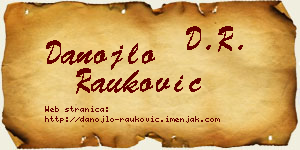 Danojlo Rauković vizit kartica